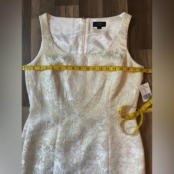 NWT TAHARI Arthur S Levine Champagne & Gold Formal Dress SZ 8 - Picture 7 of 13